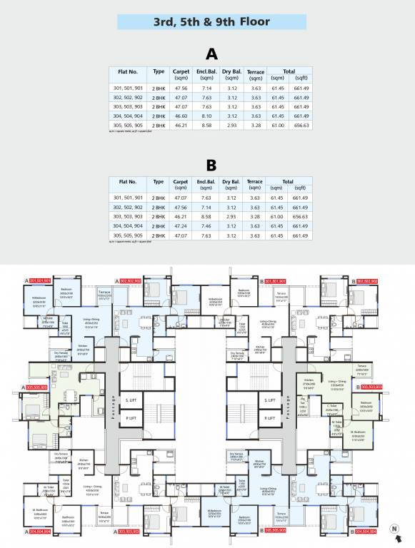  sukhwani highlands Building A & Building B Odd Cluster Plan