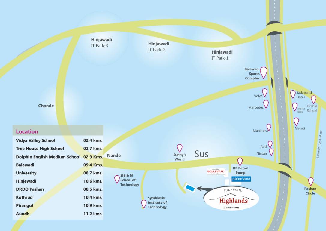  sukhwani highlands Location Plan