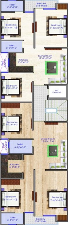Images for Cluster Plan of ARE Uttam Nagar Floors