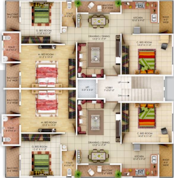 A Wing Cluster Plan estate A Wing Cluster Plan