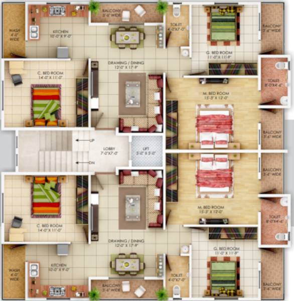 C Wing Cluster Plan estate C Wing Cluster Plan