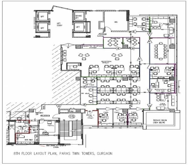  twin-tower Cluster Plan for 8th Floor