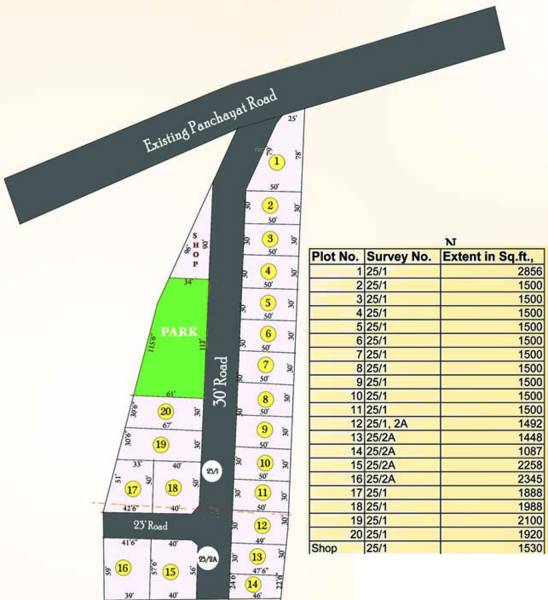 Images for Layout Plan of Wisdom Sri Sathya Sai Nagar Extension IV