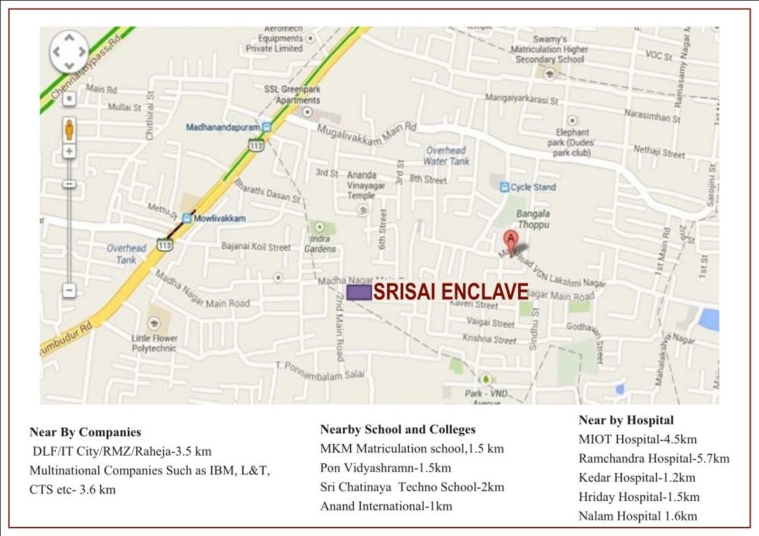  sri sai enclave Location Plan