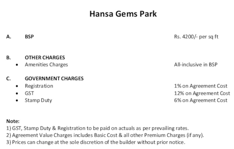 gems-park Construction Linked Payment (CLP) Payment Plan
