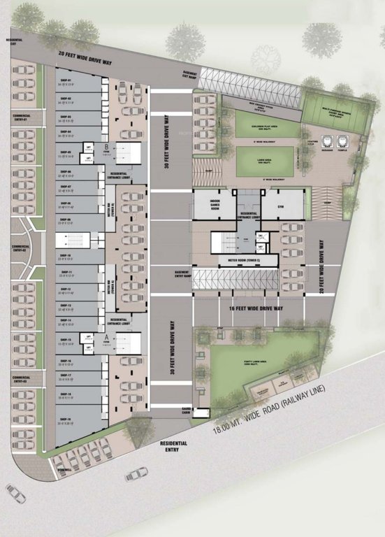  kaveri soham vistara Block A Cluster Plan for ground Floor