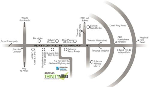  trinity-villas Images for Location Plan of Sanman Trinity Villas