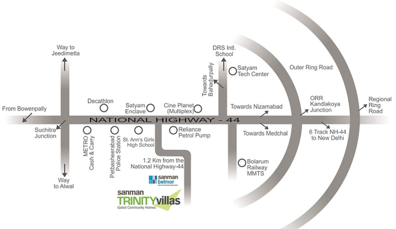  trinity villas Images for Location Plan of Sanman Trinity Villas
