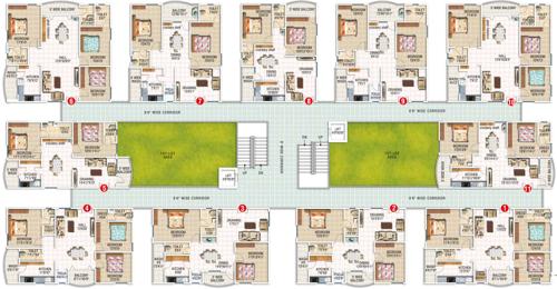  galaxy-towers Images for Cluster Plan of Surya Galaxy Towers