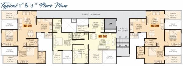  11-abode 11 Abode Cluster Plan from 1st to 3rd Floor