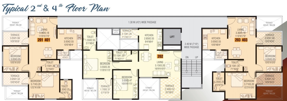  11 abode 11 Abode Cluster Plan from 2nd to 4th Floor