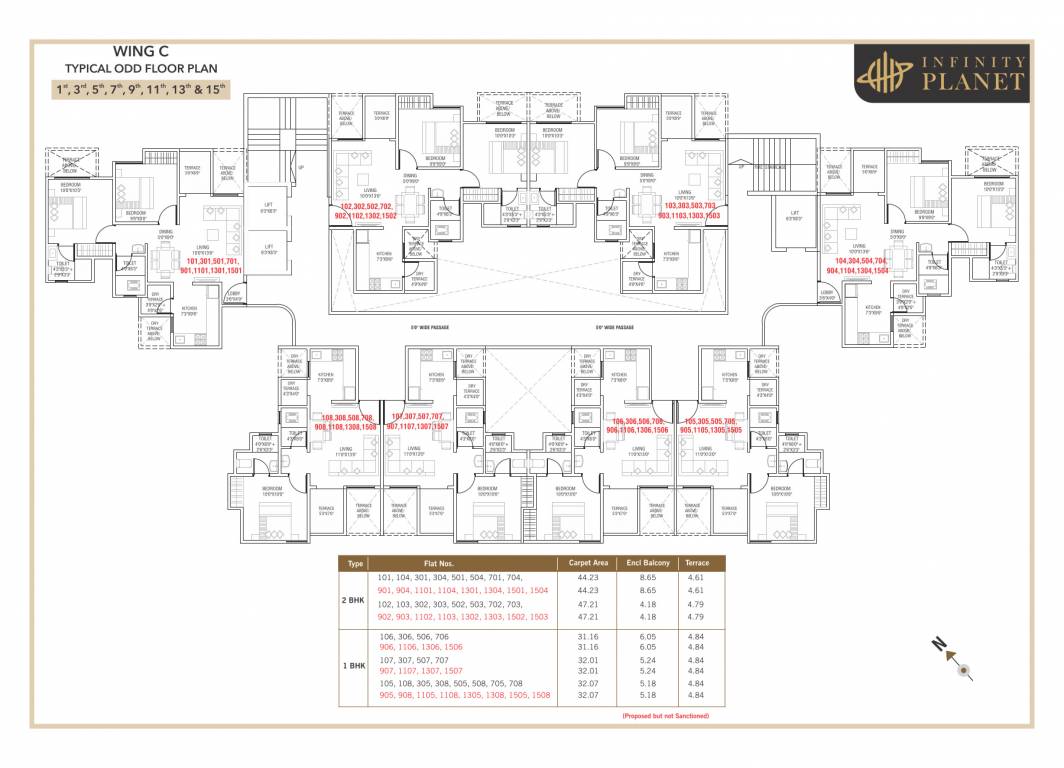  infinity planet c and d wing C Mars Cluster Plan