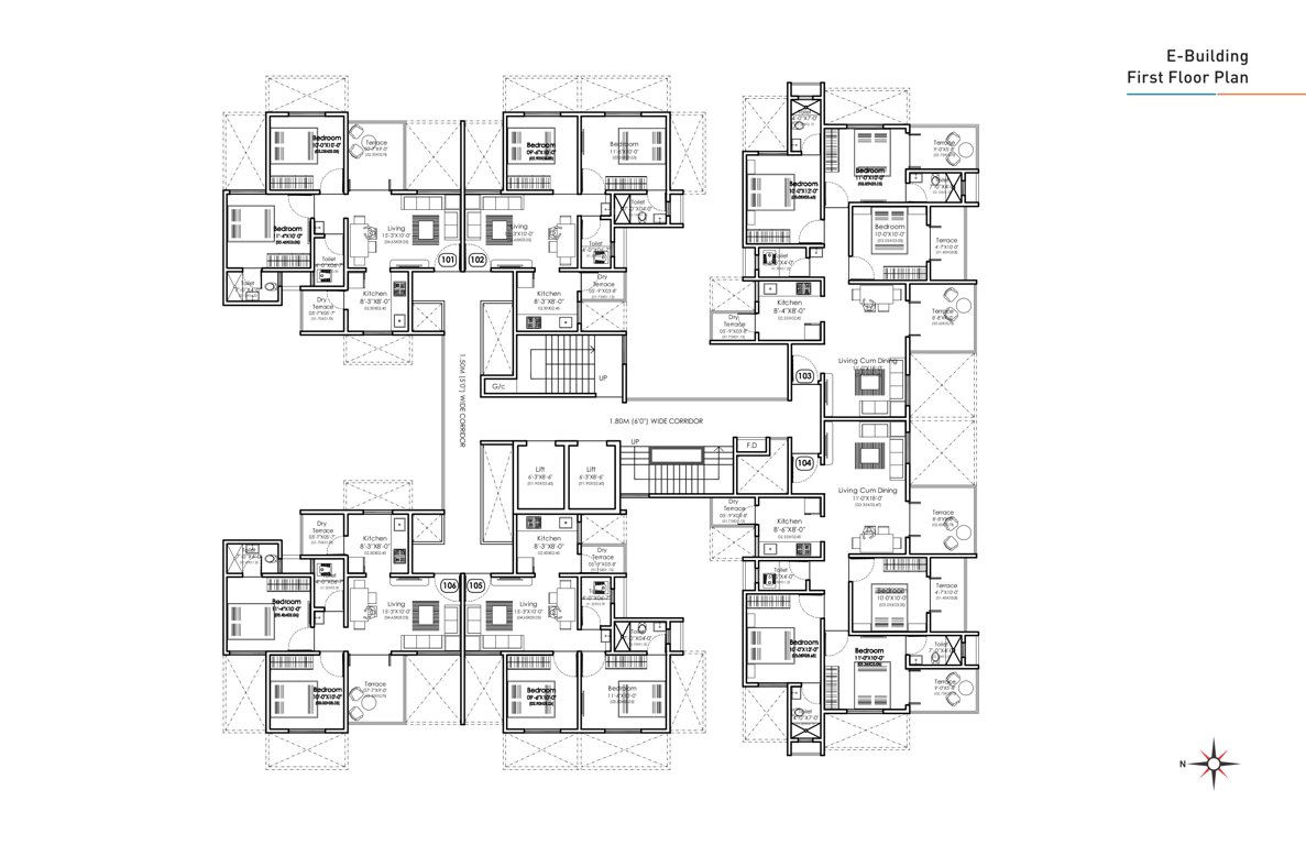  gandharva excellence project iii Gandharva Excellence Project III Building E Cluster Plan