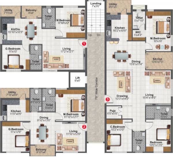 Images for Cluster Plan of Rami Ashoo Towers