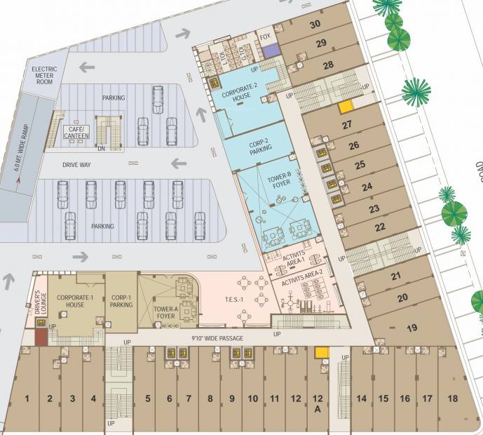 Images for Cluster Plan of United World Trade Tower