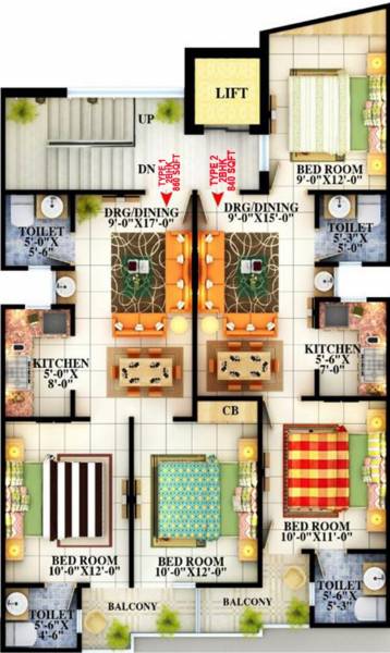 Images for Cluster Plan of Kritak Metro Apartment