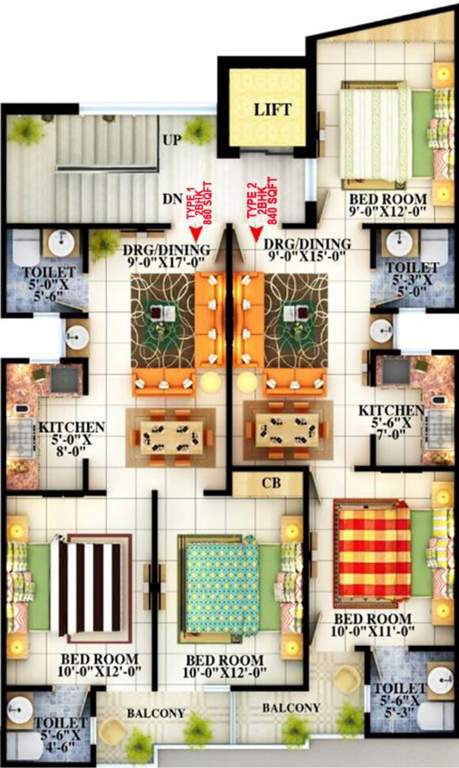 Images for Cluster Plan of Kritak Metro Apartment