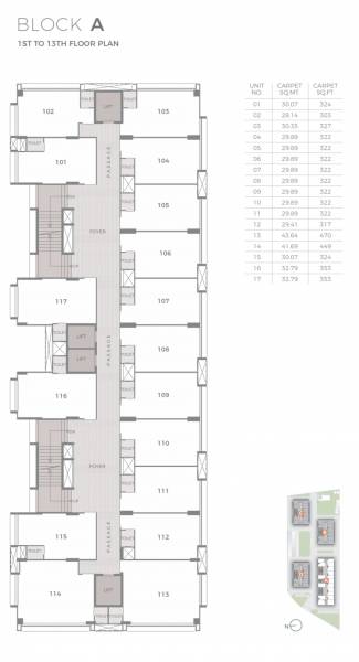  titanium-business-park Block A Cluster Plan