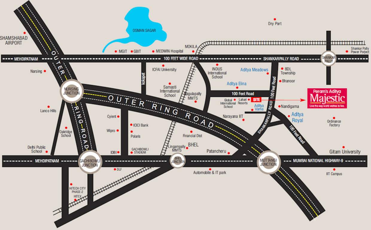  perams adithya majestic Location Plan