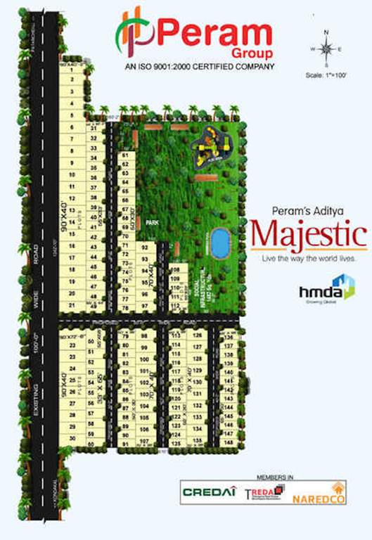  perams adithya majestic Master Plan