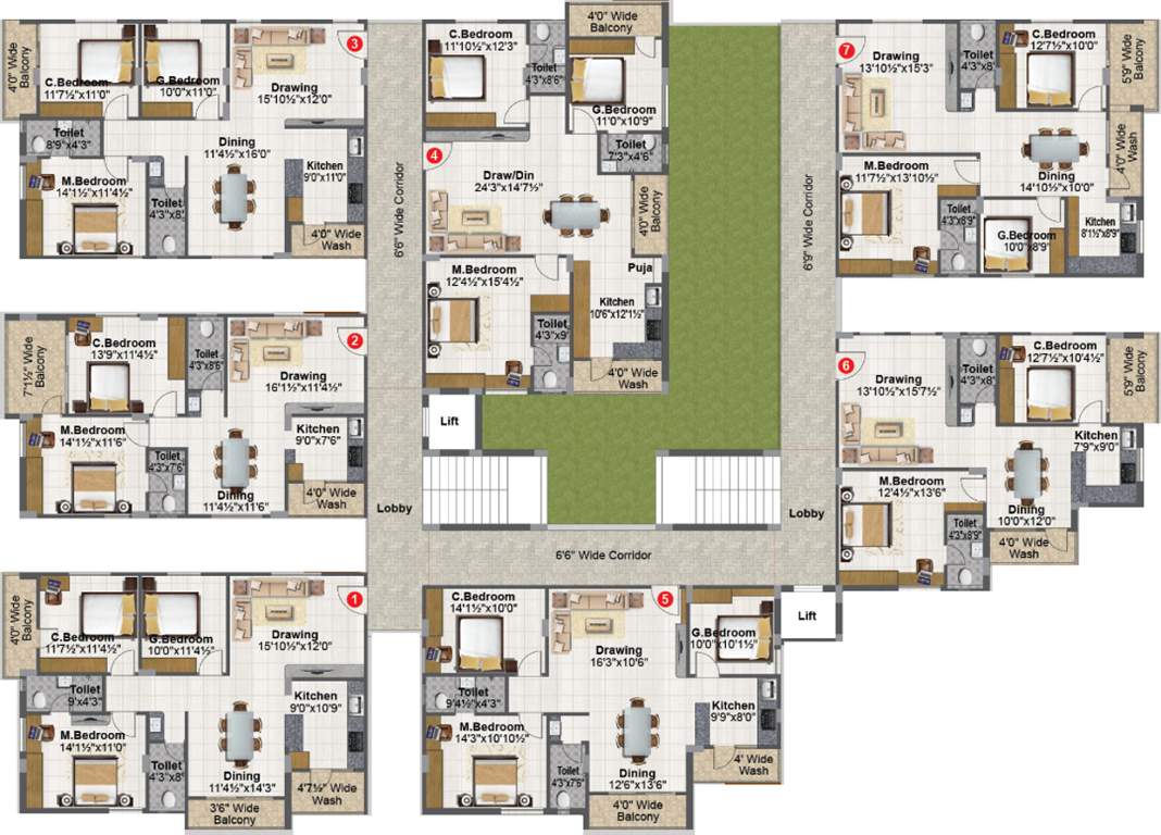 Images for Cluster Plan of Fortune Green Gold Finch