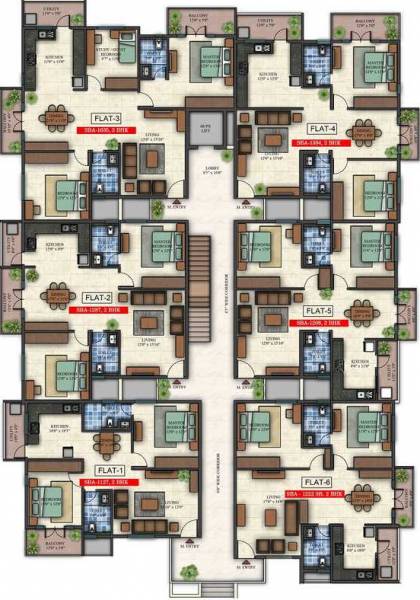  wind-flower Typical Floor Plan