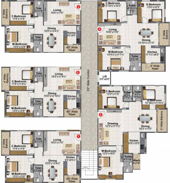 Images for Cluster Plan of Fortune Green Gold Crest