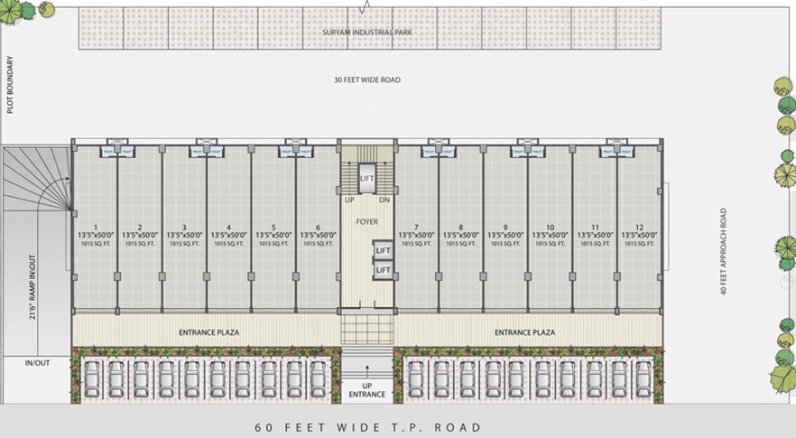 Images for Cluster Plan of Suryam Trade Centre
