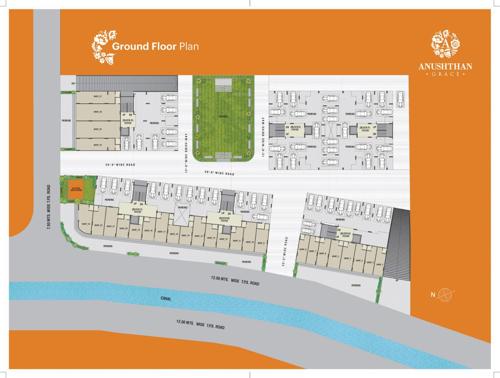  anushthan-grace Block A To Block F Cluster Plan for ground Floor