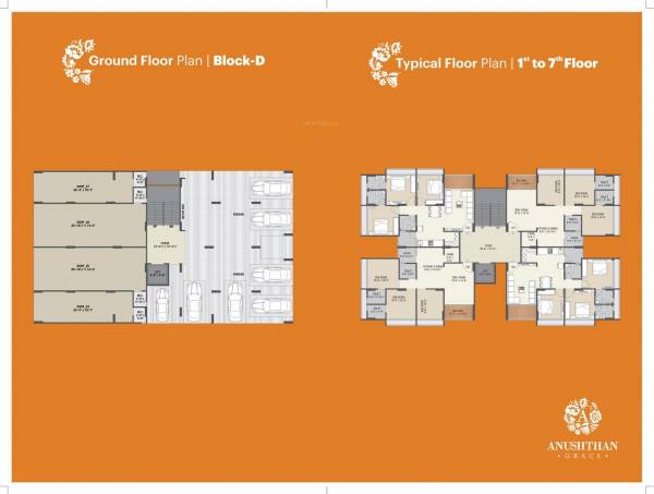  anushthan-grace Block D Cluster Plan from ground to 7th Floor
