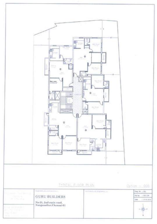  sri lakshmi kuberar apartments Block A Cluster Plan for ground Floor