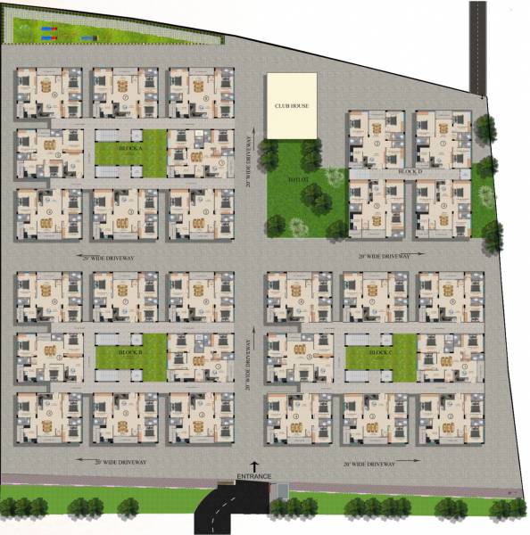  symphony Typical Floor Plan Of Block A, B, C,D