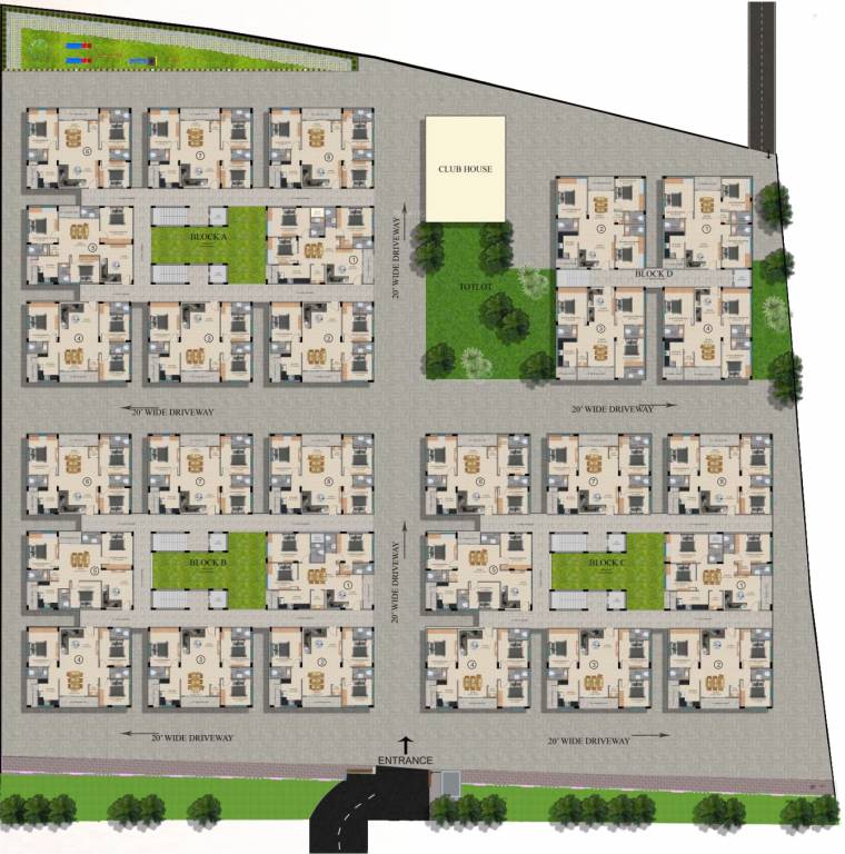  symphony Typical Floor Plan Of Block A, B, C,D