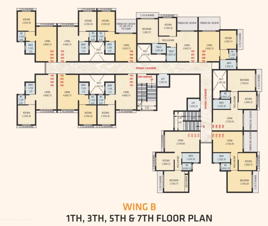 Images for Cluster Plan of Seven Hill Sky Avenue Wing A And B