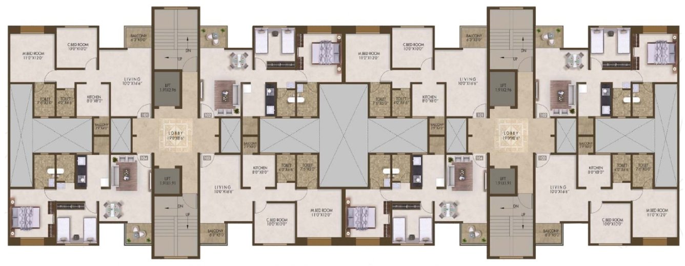  amber A Wing Cluster Plan