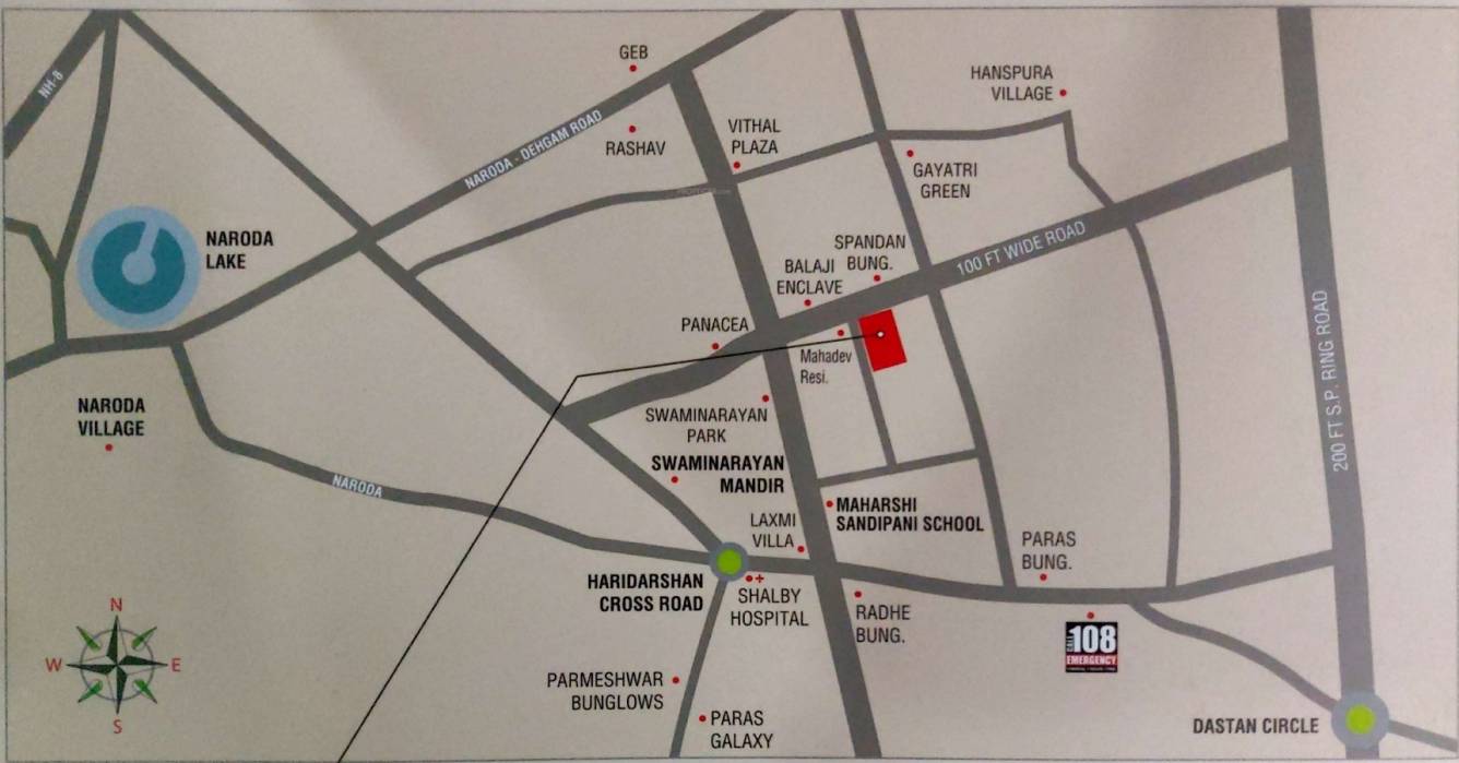  kesar orchid commercial Location Plan