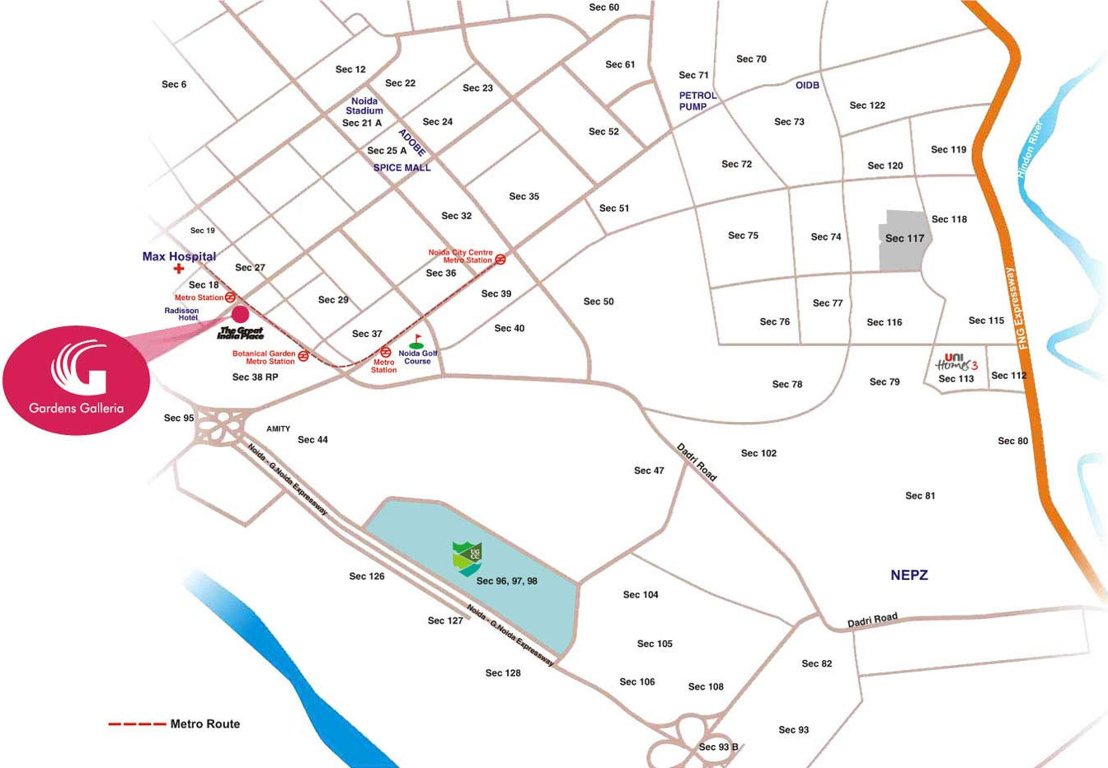 Images for Location Plan of Unitech Gardens Galleria