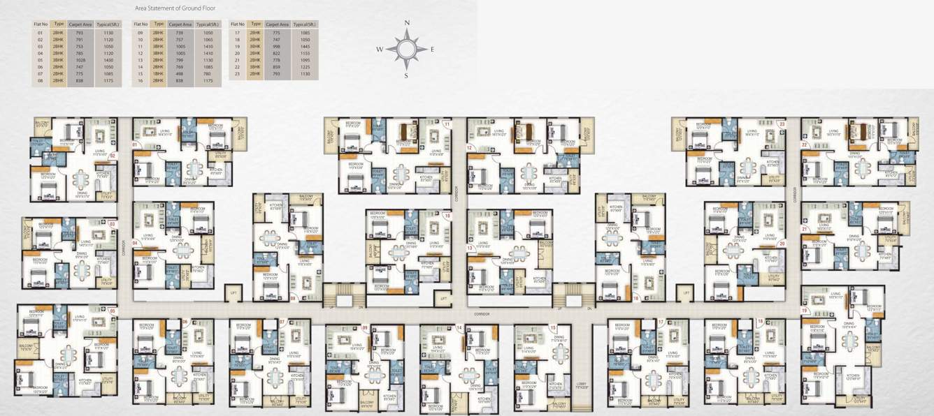  honey dew Honey Dew Cluster Plan for ground Floor