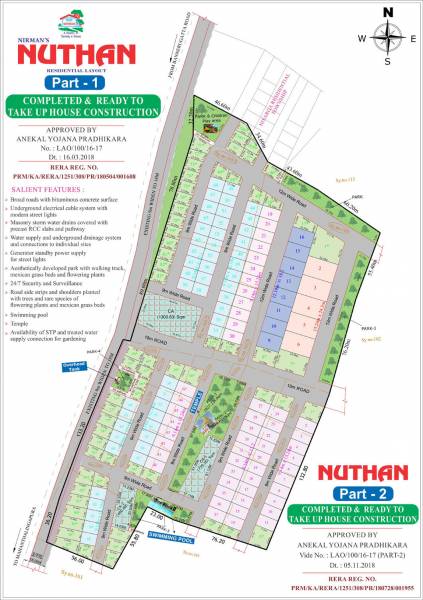  nuthan-residential-layout-phase-1 Master Plan