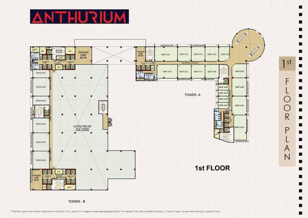 Tower 1 And 2 1st Floor Cluster Plan anthurium Tower 1 And 2 1st Floor Cluster Plan