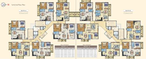  belleza Block A & B Cluster Plan from 1st to 2nd Floor