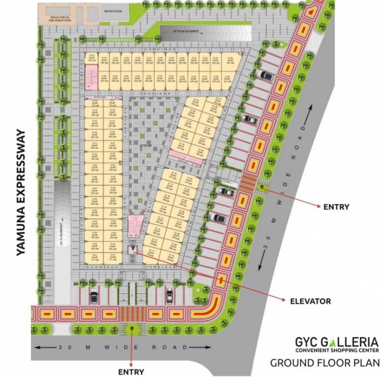  gyc galleria Ground Floor Tower A Cluster Plan