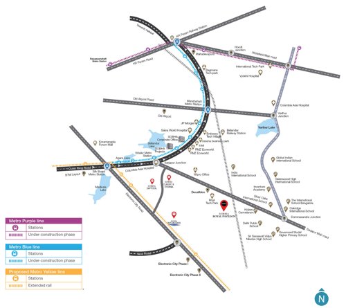 Images for Location Plan of Sobha Royal Pavilion Phase 6 Wing 10 and 11