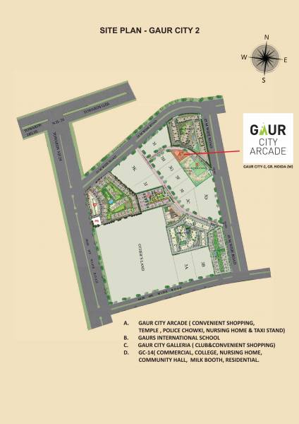 Layout Plan gaur-city-arcade Layout Plan