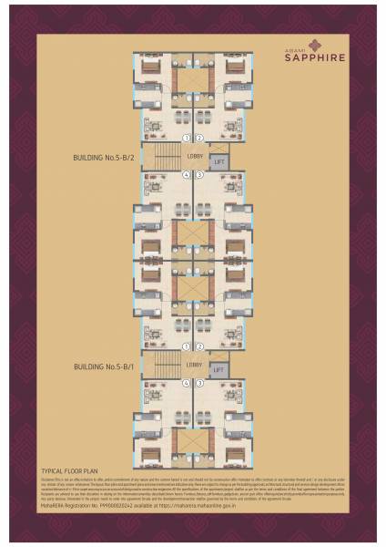  sapphire Building Number 4 D Cluster Plan for Typical Floor