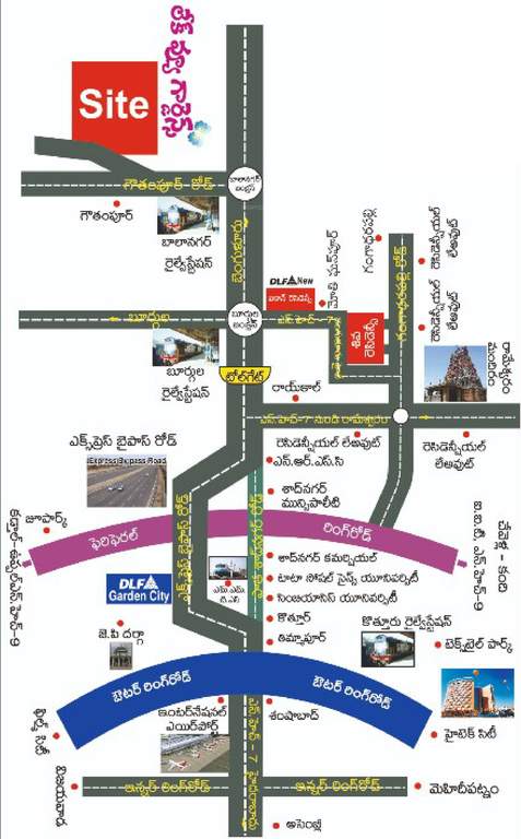 Images for Location Plan of Siva Bharathi Lake View Gardens