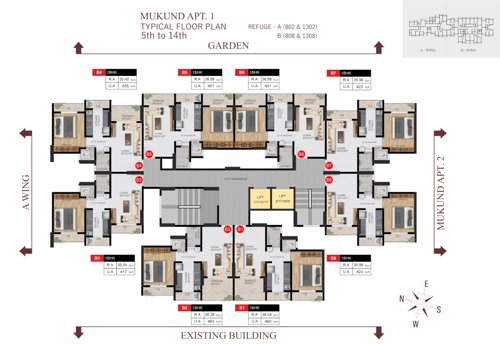 imperial-palms Mukund Apartment 1 B Wing Cluster Plan