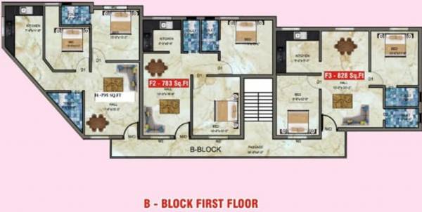 Images for Cluster Plan of Shantha Flats