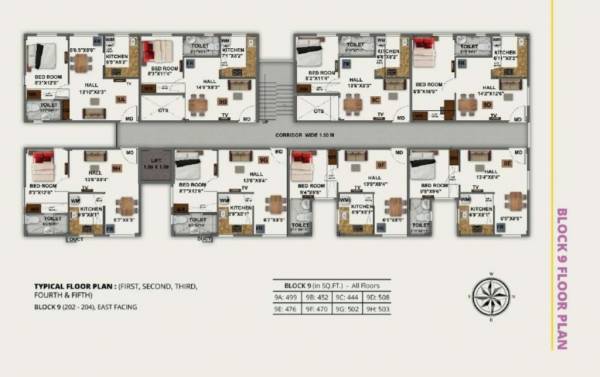  baashyaam-le-chalet-smart-choice-homes Block 1 Cluster Plan