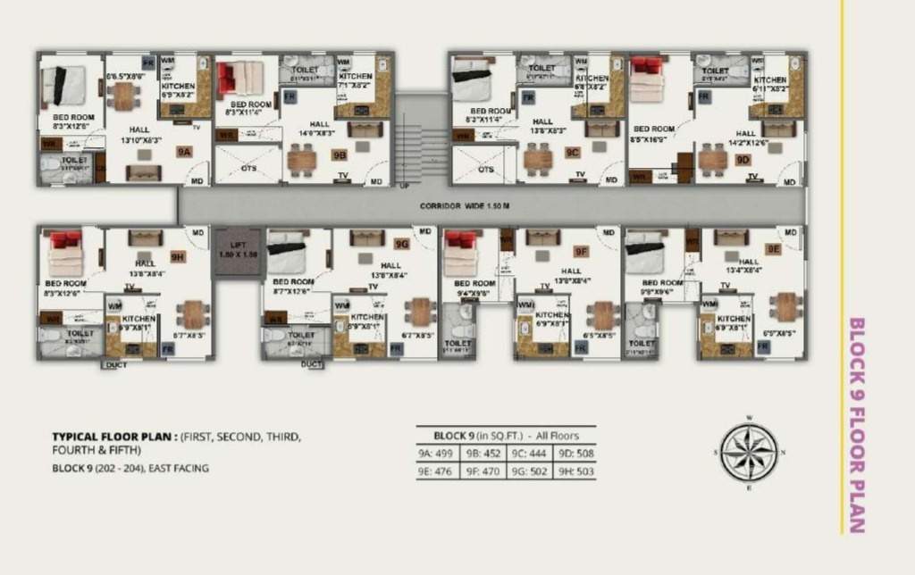  baashyaam le chalet smart choice homes Block 1 Cluster Plan
